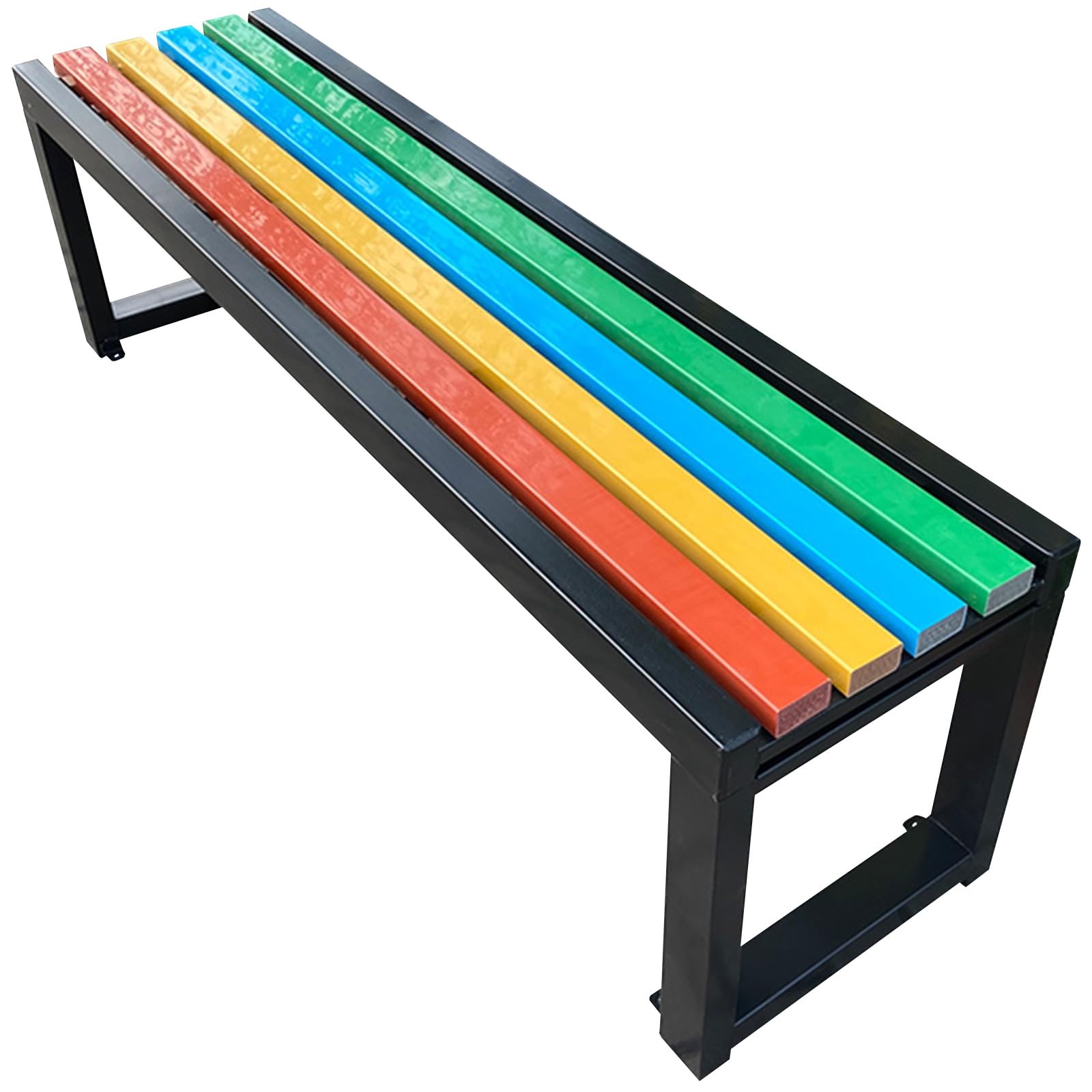 Banc de jardin sans dossier assise bois plastique meuble de cour