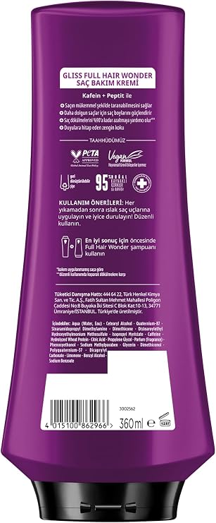 Gliss Full Hair Wonder Saç Dökülme Karşıtı Saç Bakım Kremi 360 ml