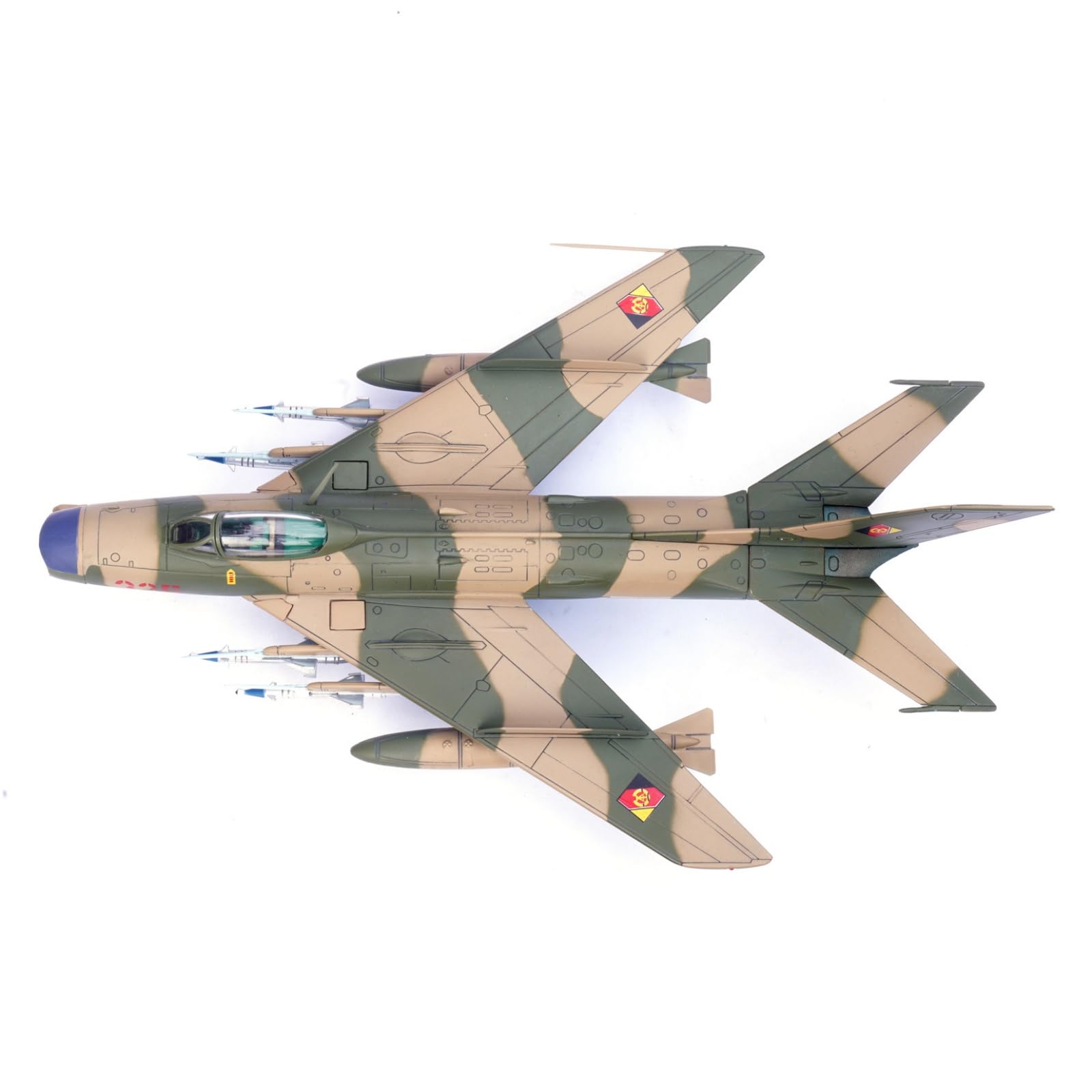 TECKEEN Stop Wschodnioniemieckie Siły Powietrzne MIG-19PM Model samolotu Model 1:72 Model Symulacja Nauka Model Wystawa