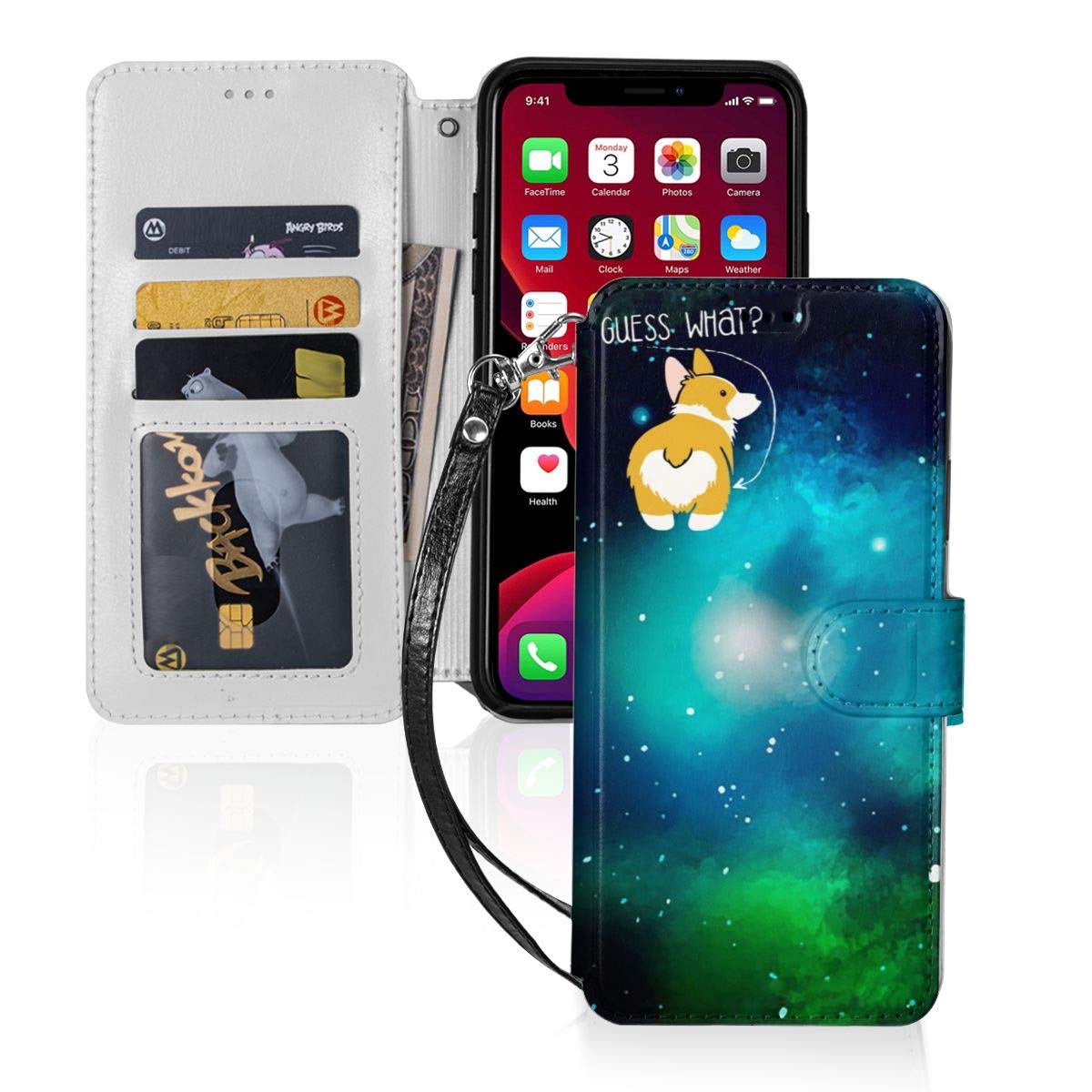 Amazon 水彩ギャラクシーかわいいコーギー Iphone 11 11 Pro 11 Pro Maxケース Iphone カバー 手帳型ケース 本革 折りたたみ カード収納 スタンド機能 耐衝撃 全面保護 高級感 滑り 指紋防止 ワイヤレス充電対応 家電 カメラ オンライン通販