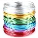Creacraft Beading Wire Set Basic: 6 Colors of Artistic Anodized Aluminum Wire for Jewelry, Crafting, 16ft per Coil (2mm (12ga))