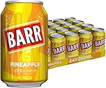Khudadad BARR Fizzy Drink Cans, No Sugar, 24 x 330 ML UK - 24 pack (24x, Pineapple No Sugar)