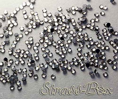 Hotfix DMC Strasssteine Black Diamond SS10 Stückzahl wählbar Smoke Grau Strass 1000