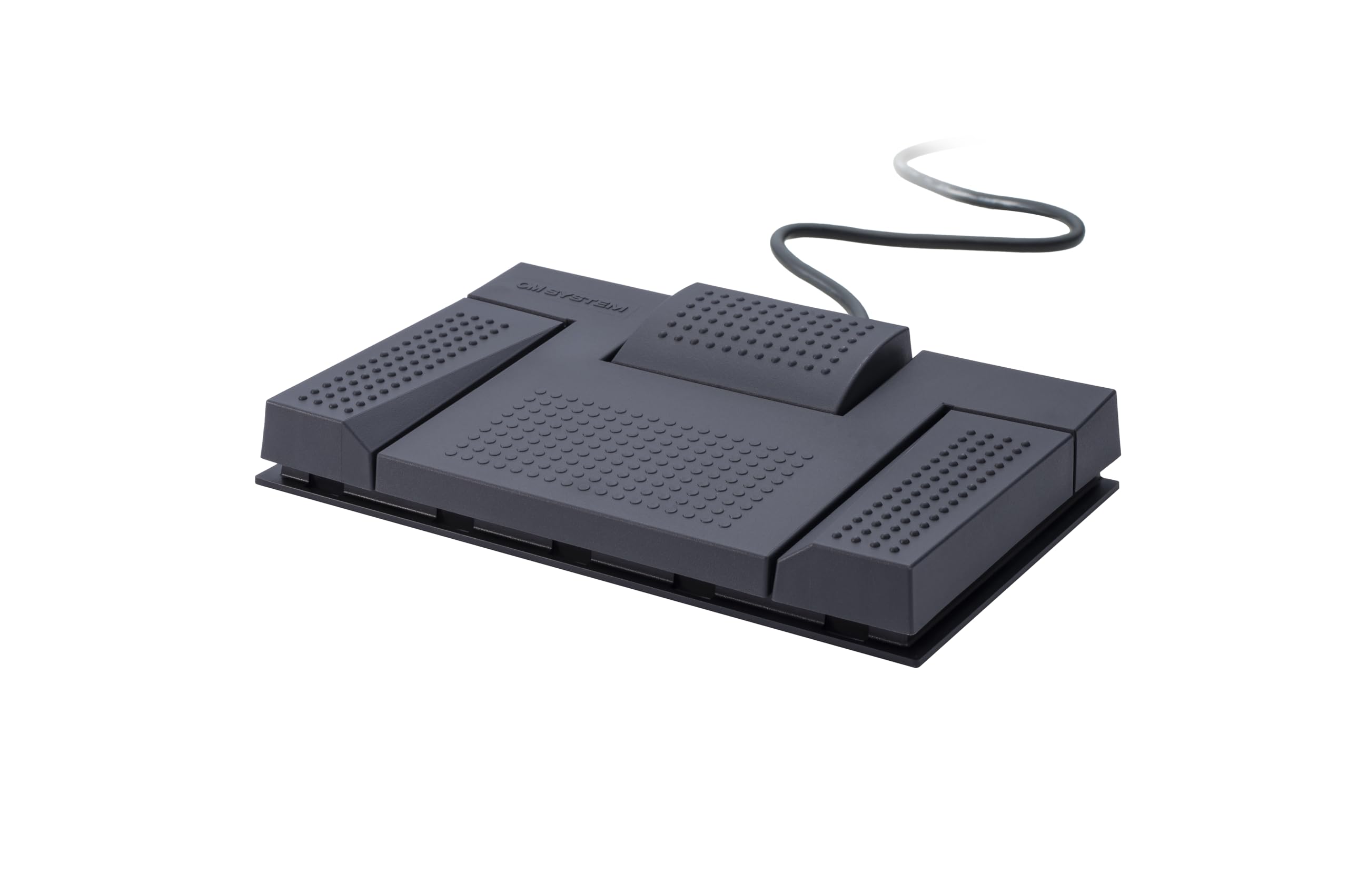 OM SYSTEM Pedaliera USB RS28N 3 Pedali Professionale – Comando a Pedale per Trascrizione, Compatibile Software ODMS, Ergonomica, Piedini Antiscivolo, Cavo 1,8m
