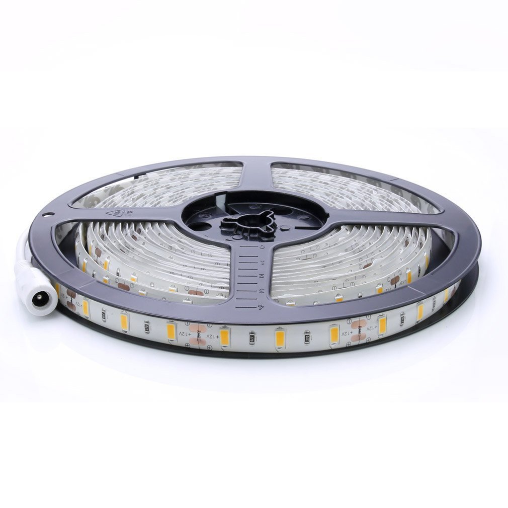 Brensty White Flexible 5M Dc 12V 36W Smd 2835X300 Ip20 Warm (3000K) Led Strip Band Lights