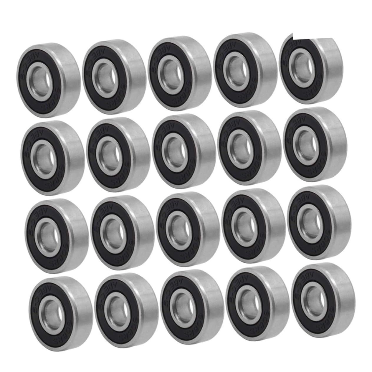 Cojinete de Rueda de Patineta 608 2 Abec-9 Negro 20 Piezas Acero