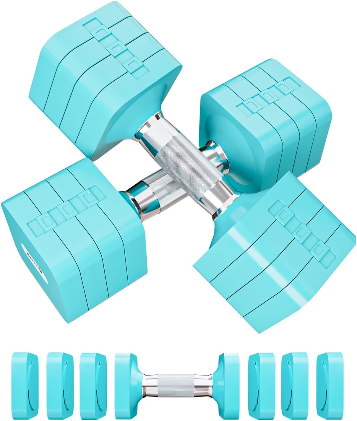 Adjustable dumbbell set (4-in-1), 4-10 lb per weight