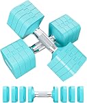 15LB 20LB 40LB 50LB Adjustable Dumbbell Set, 4 in 1 Free Weights Dumbbells Set for Women Men Hand Weights Sets Adjust Dumbbell Weight Sets for Home Gym Exercise Workout Strength Training Equipments