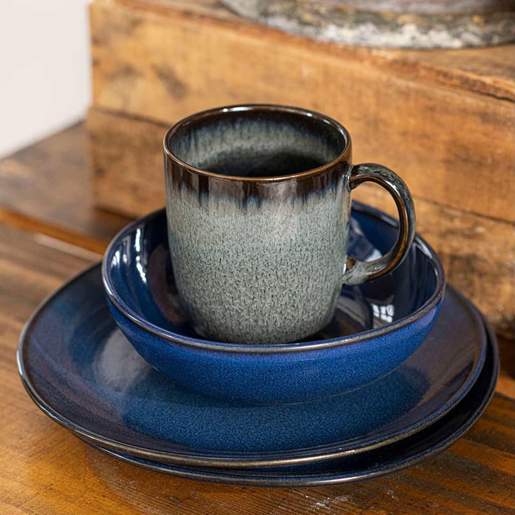 Villeroy & Boch like. by Lave Gris zestaw 6 filiżanek do kawy, 190 ml, filiżanki do kawy z unikalną glazurą, skandynawskie wzornictwo, kamionka, szare