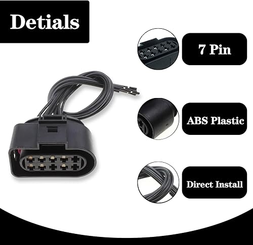 Miniatura 5 de Paquete de 2 conectores de coleta para faros delanteros Kenworth T680, conector de coleta de faro halógeno