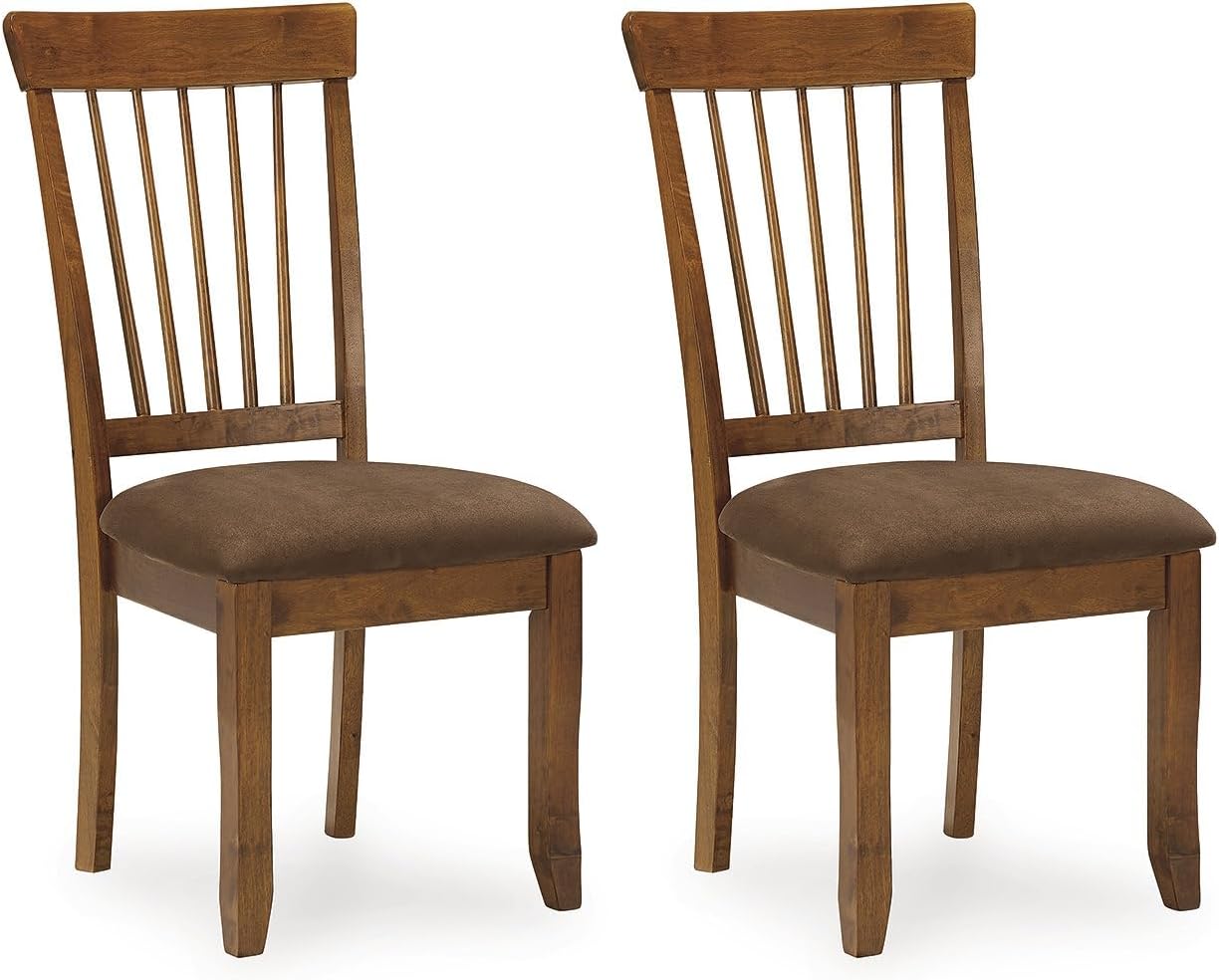 Signature Design by Ashley D199-01 Berringer 18″ Rustic Dining Chair with Cushions, 2 Count, Light Brown Signature Design by Ashley D199-01 Berringer 18″ Rustic Dining Chair with Cushions, 2 Count, Light Brown