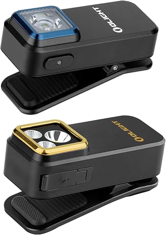 OLIGHT Oclip Rechargeable EDC Flashlight 300 Lumens Compact Pocket Clip Light Bundle Oclip Pro S EDC Flashlight Clip-on Light, 600 Lumens Type-C Rechargeable with White LED, UV and RGB