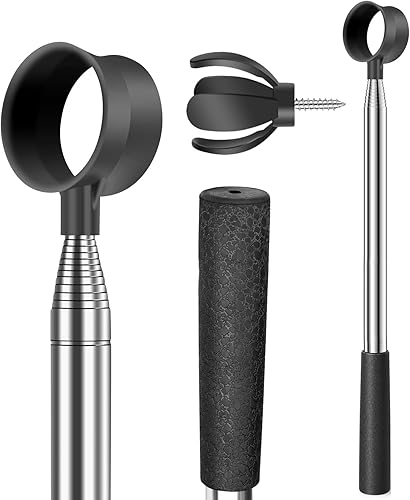 Miniatura 11 de Recuperador de pelotas de golf para agua telescópico, herramienta de agarre de pelotas de golf de acero inoxidable de 9 pies/12 pies