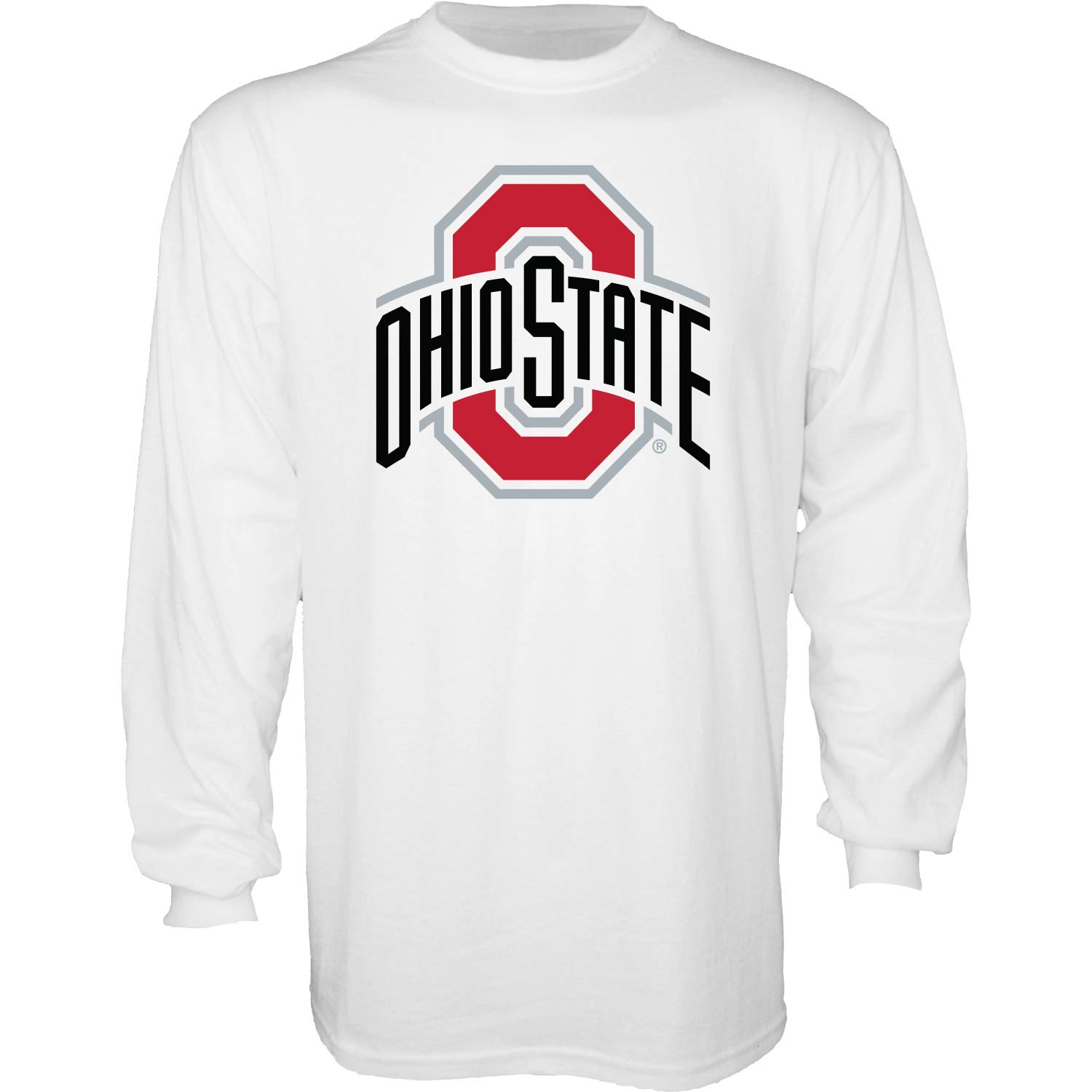 The Blue Brand NCAA Ohio State Buckeyes Mens Long Sleeve T Shirt White Icon, Ohio State Buckeyes White, Large