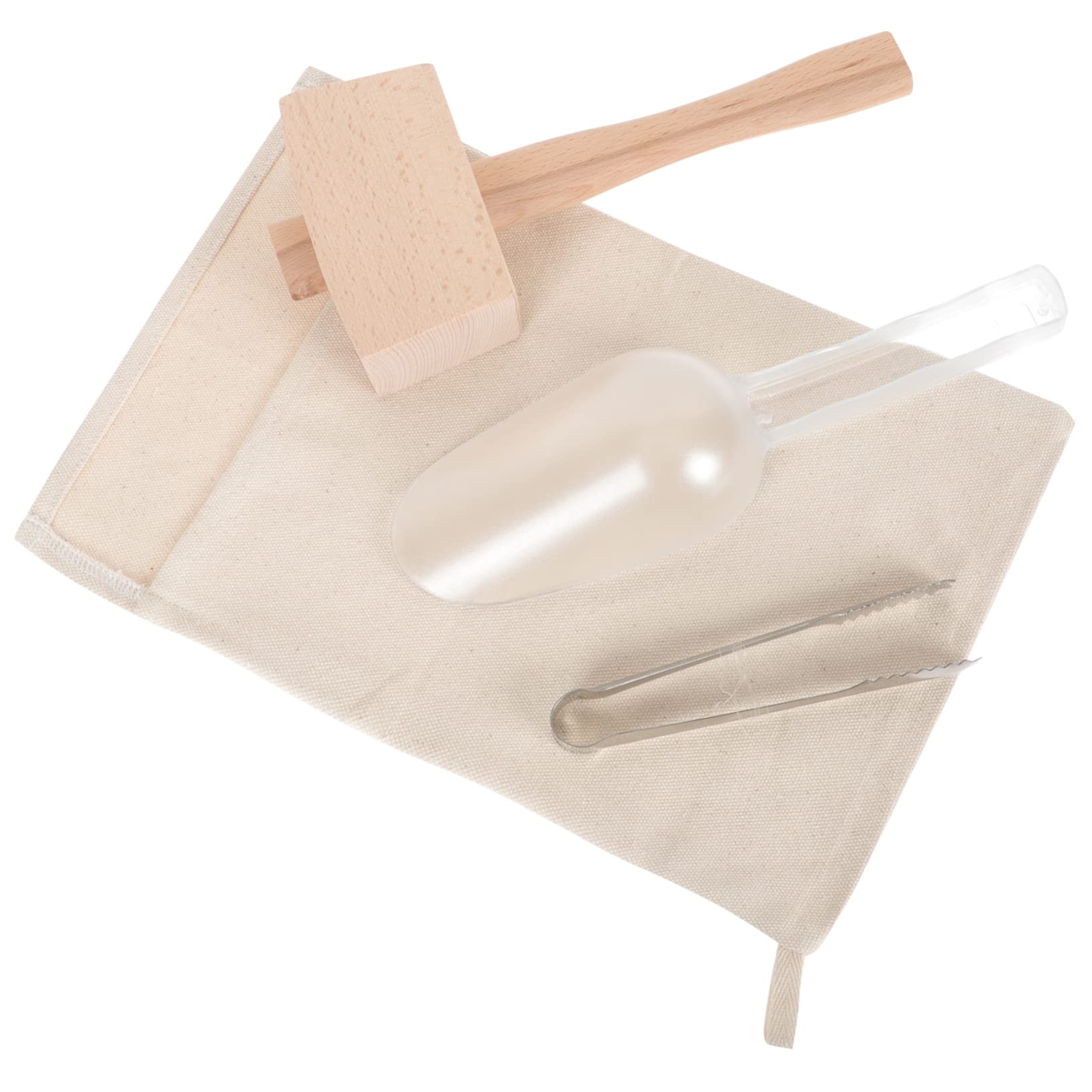 Set de paquet à glace solide en bois authentique pour barman et mixologie