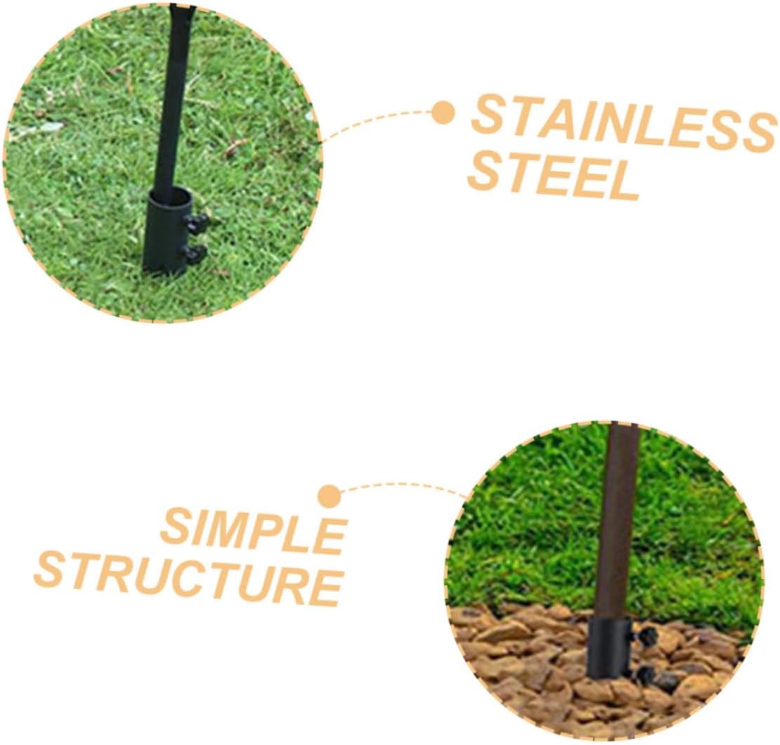 Adjustable Metal Ground Stakes for Outdoor Lights 4pcs Replacement Stakes for Solar Lamps Compatible Garden and Yard Decor Sturdy Stainless Steel Construction