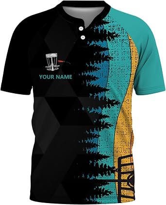 Custom Disc Golf Shirts, Personalized Disc Golf Jerseys with Name, Design Your Own Disc Golf Team Uniform for Men Women