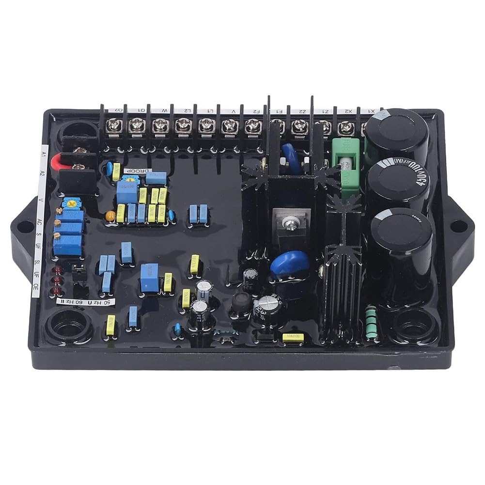 Regulador de voltaje del generador automático AVR R180 para generadores sin escobillas con para pmg, voltaje de entrada de 180-530 V, controlado por PID para funcionamiento en paralelo, carcasa de