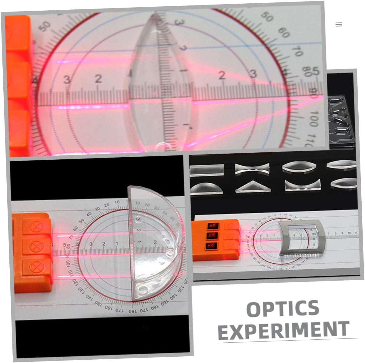 Physical Optical Kit Physics Experiment Set Convex Concave Lenses Refraction Reflection Educational Physics Toy Science Classroom Tool