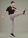 SaintX Men's Jogger Pants | 4-Way Stretchable Wrinkle-Free Athleisure Wear | Tapered Fit Casual Pull-Up Trousers | Gym, Travel Smart Plush & Luxurious Comfort (ST38_L Grey_40) gallery image