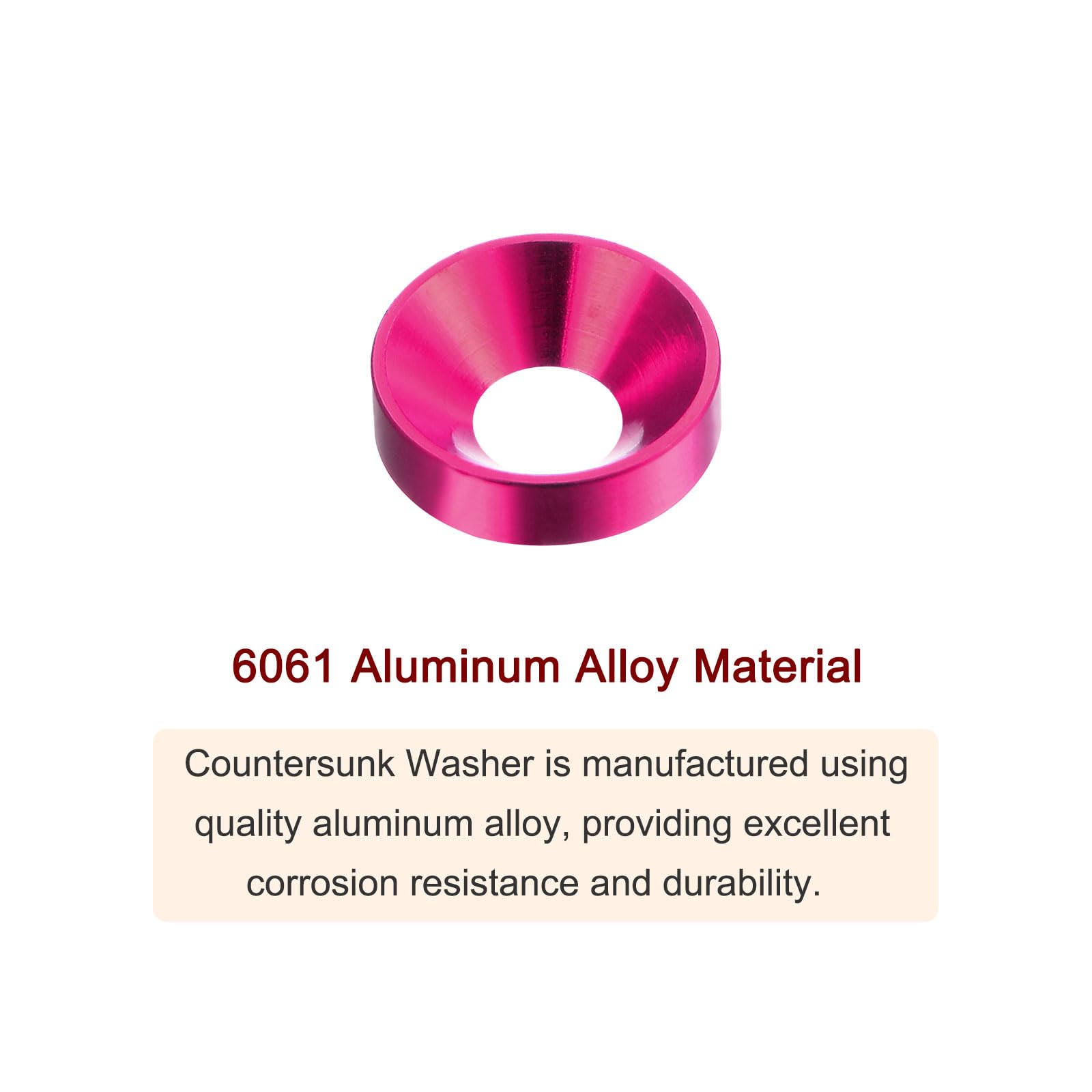HARFINGTON Pink Aluminum Washers - M4 Countersunk Washers -4