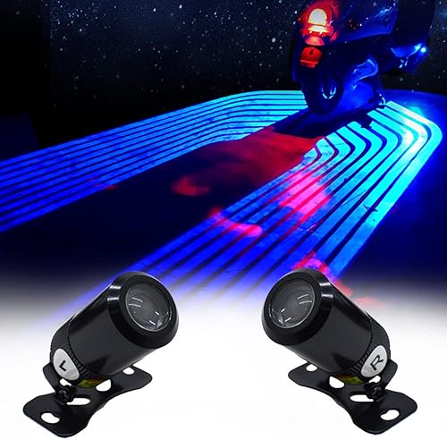 Miniatura 10 de Motorcycle Angel Wings Projection Light Kit Underbody Waterproof Ghost Shadow Lights for Motorcycles - Universal Ice Blue Pack of Pair Azul, Ice