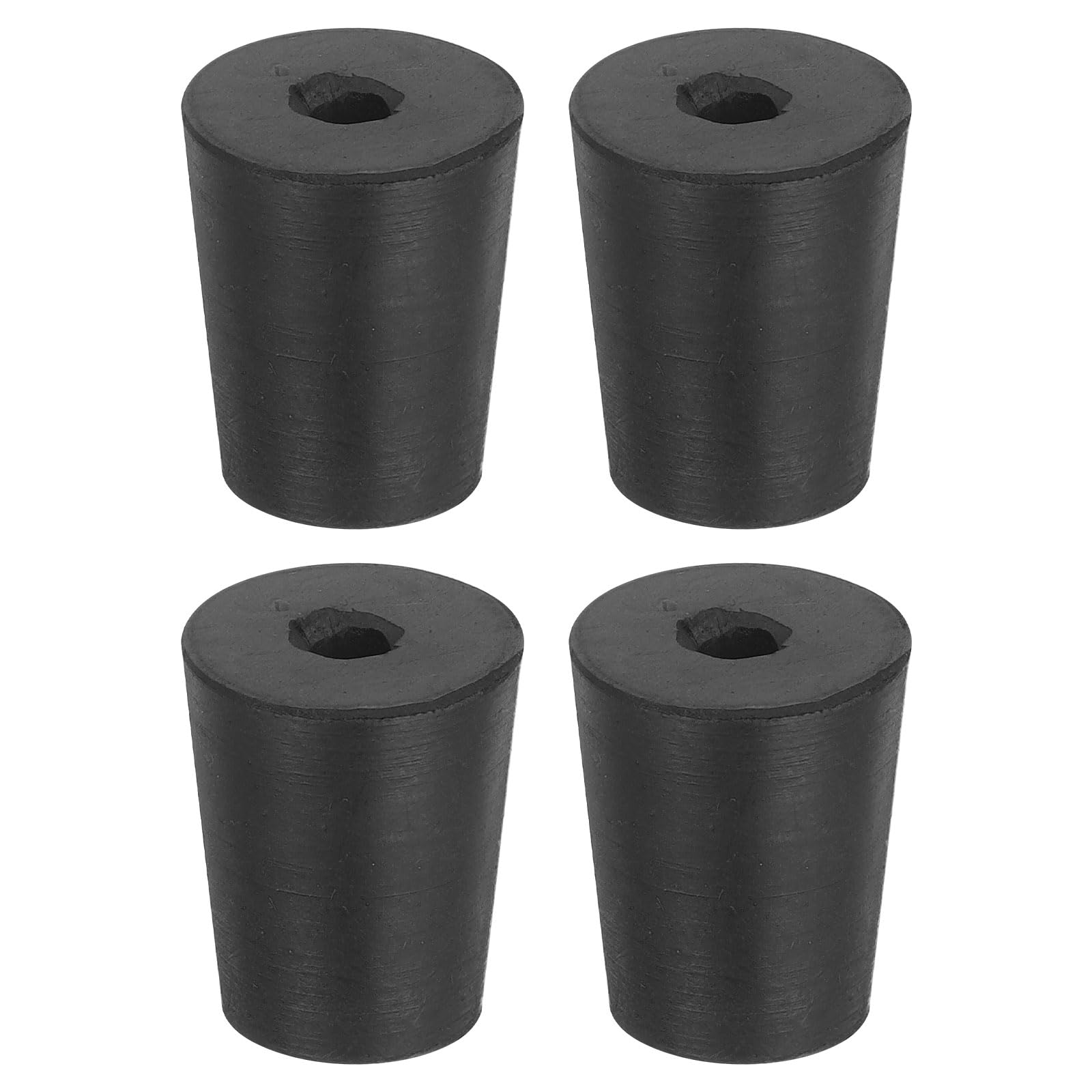 uxcell 4 Pcs 1-Hole Rubber Stopper, Tapered Lab Seal Tube Stopper Plug for Test Tube Flasks Glass Containers Industry and Laboratories, 28x24x25mm Black — Amazon image 18