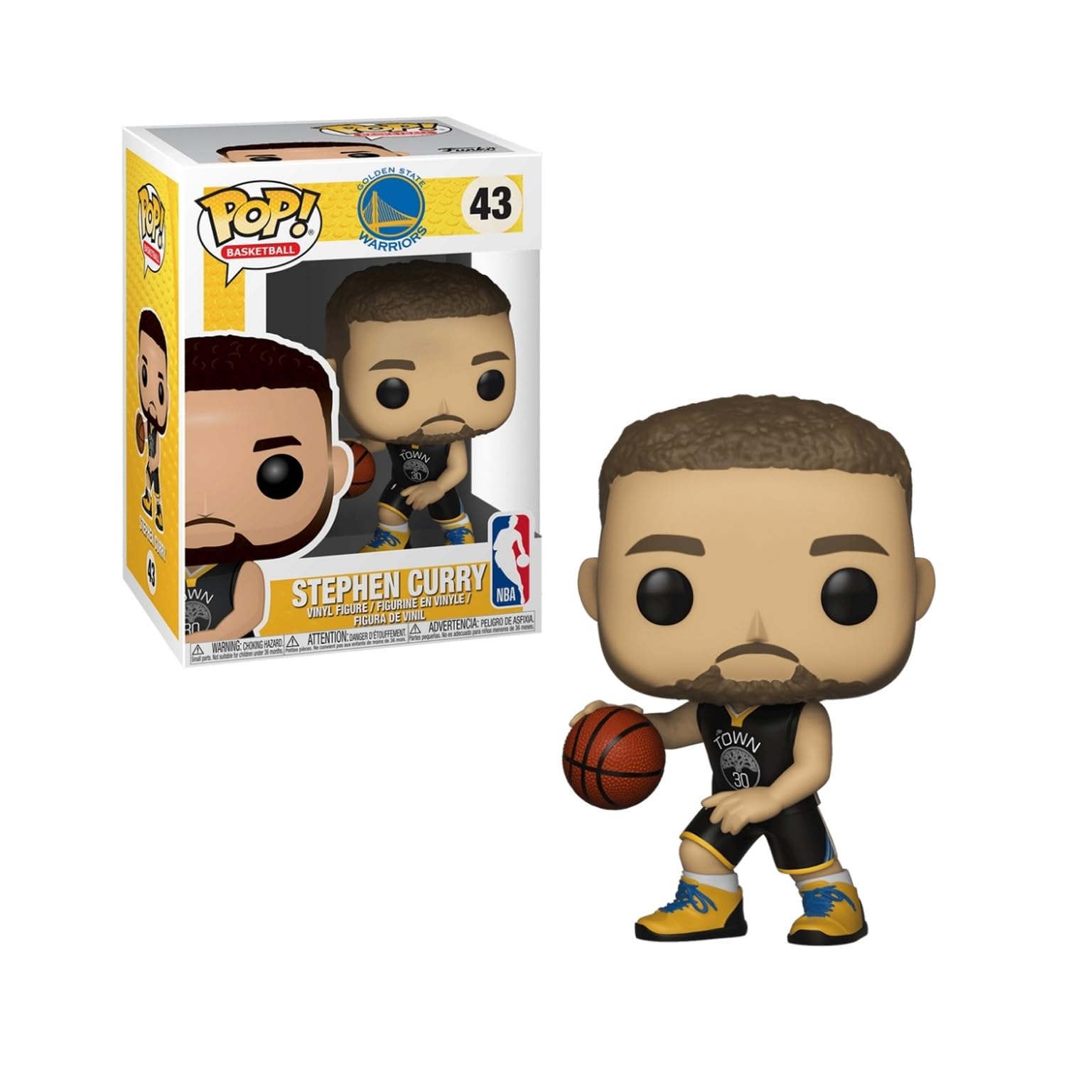 Candide, Boneco, Funko POP! Stephen Curry, NBA Warriors - 10 cm