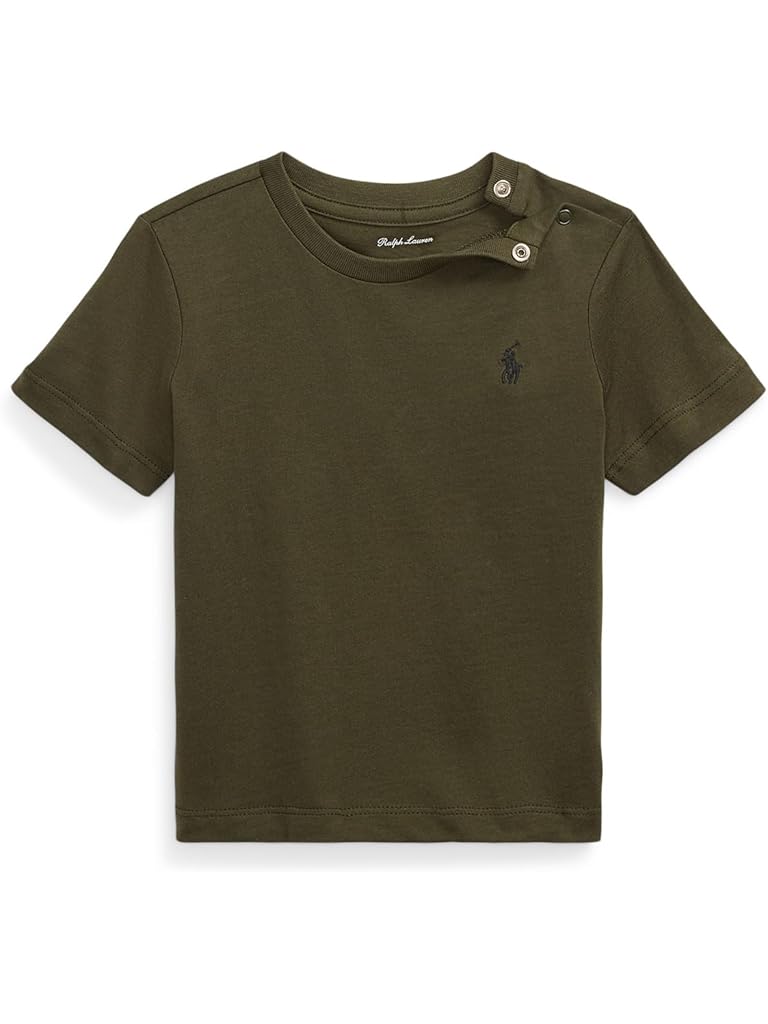 Black Polo Ralph Lauren Cotton Jersey Crew Neck Tee (Infant)