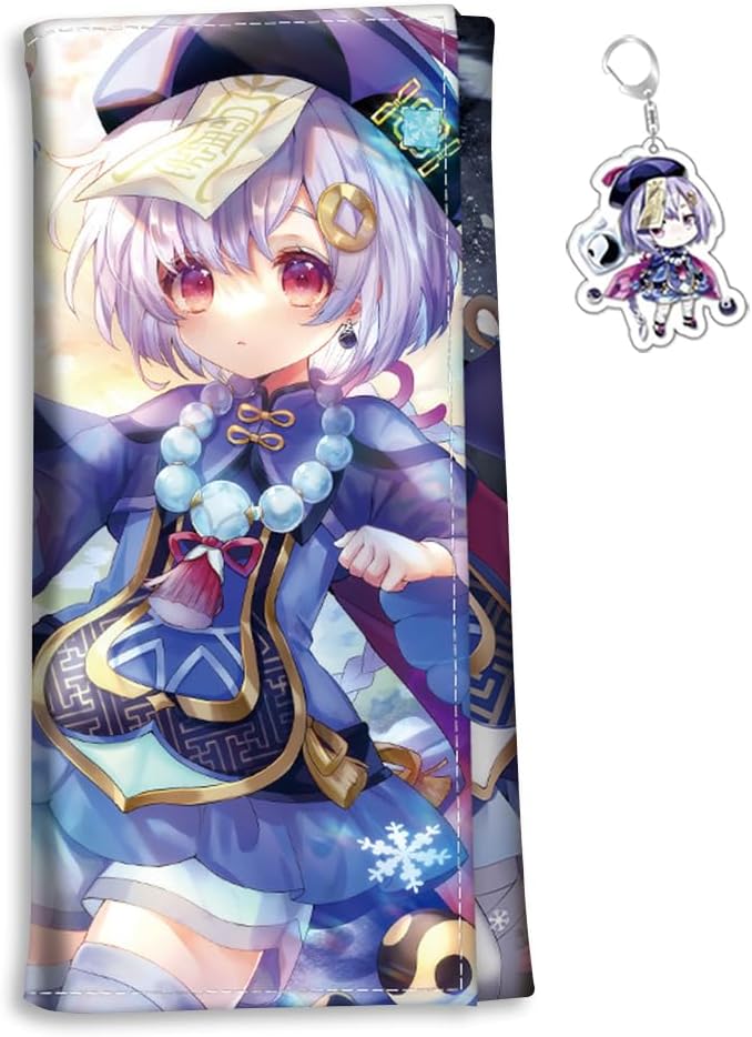Anime Wallet for Men Women Bifold Wallet Kawaii Anime Card Holder Purse Anime Xiao Venti, Free Keychain