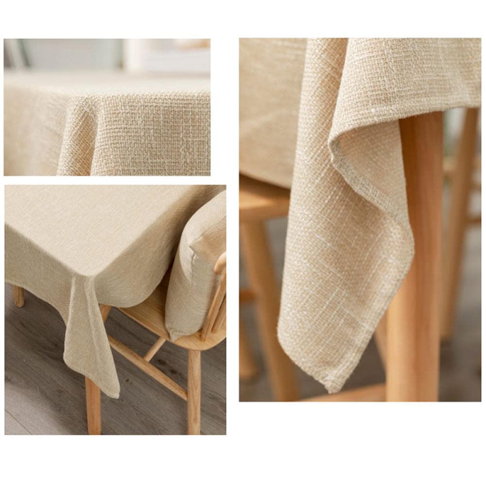 Manteles Antimanchas Mantel Rectangular Algodón Grueso para de Hogar Picnic del Hotel Tienda de Café Rojo 140 × 240cm