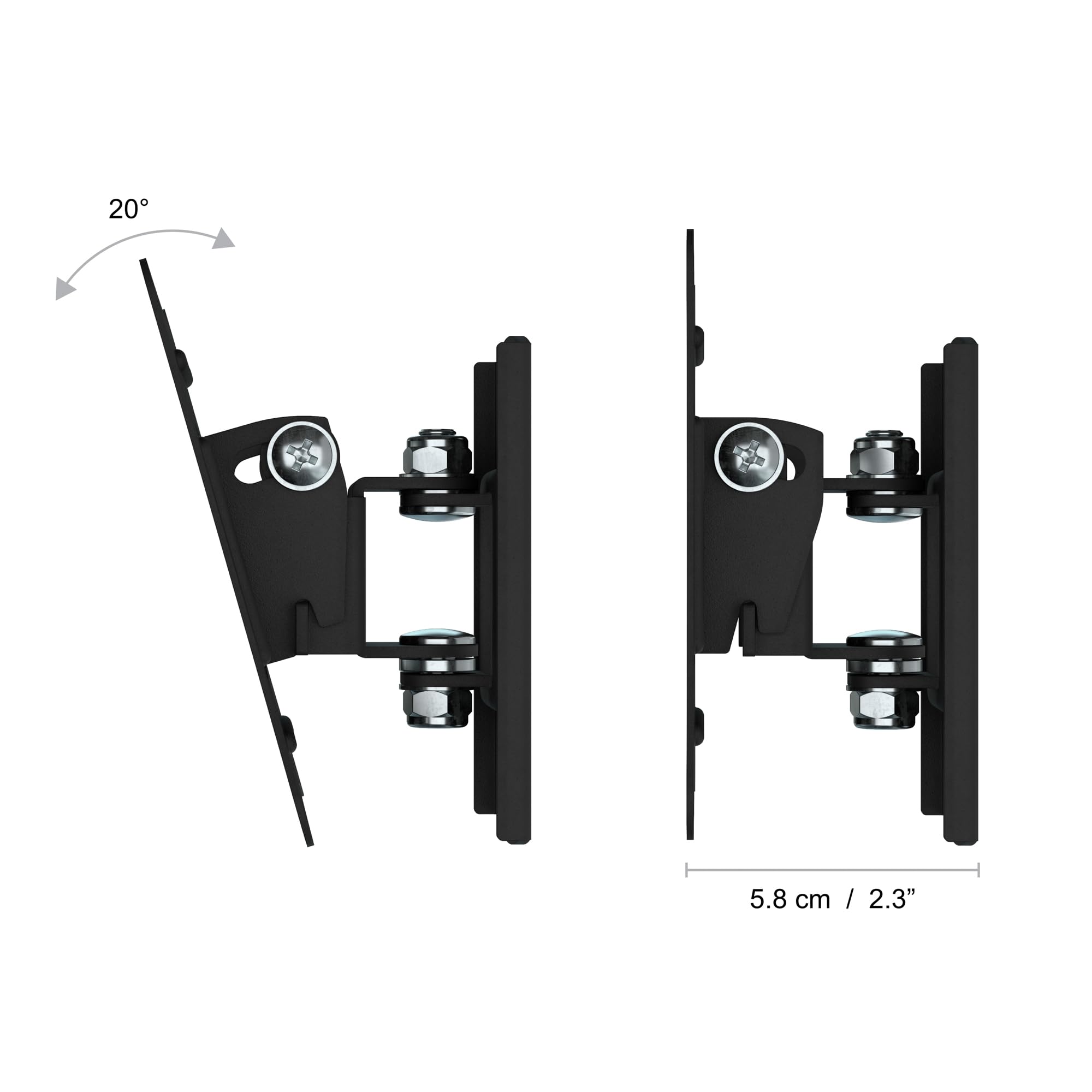 King anta ribalta supporto da parete per TV/monitor da 33 cm – 68,6 cm pollici, VESA compatibile 75 mm x 75 mm – 100 mm x 100 mm, max. Peso 15 kg per TV LCD LED Plasma schermo piatto schermi curvi