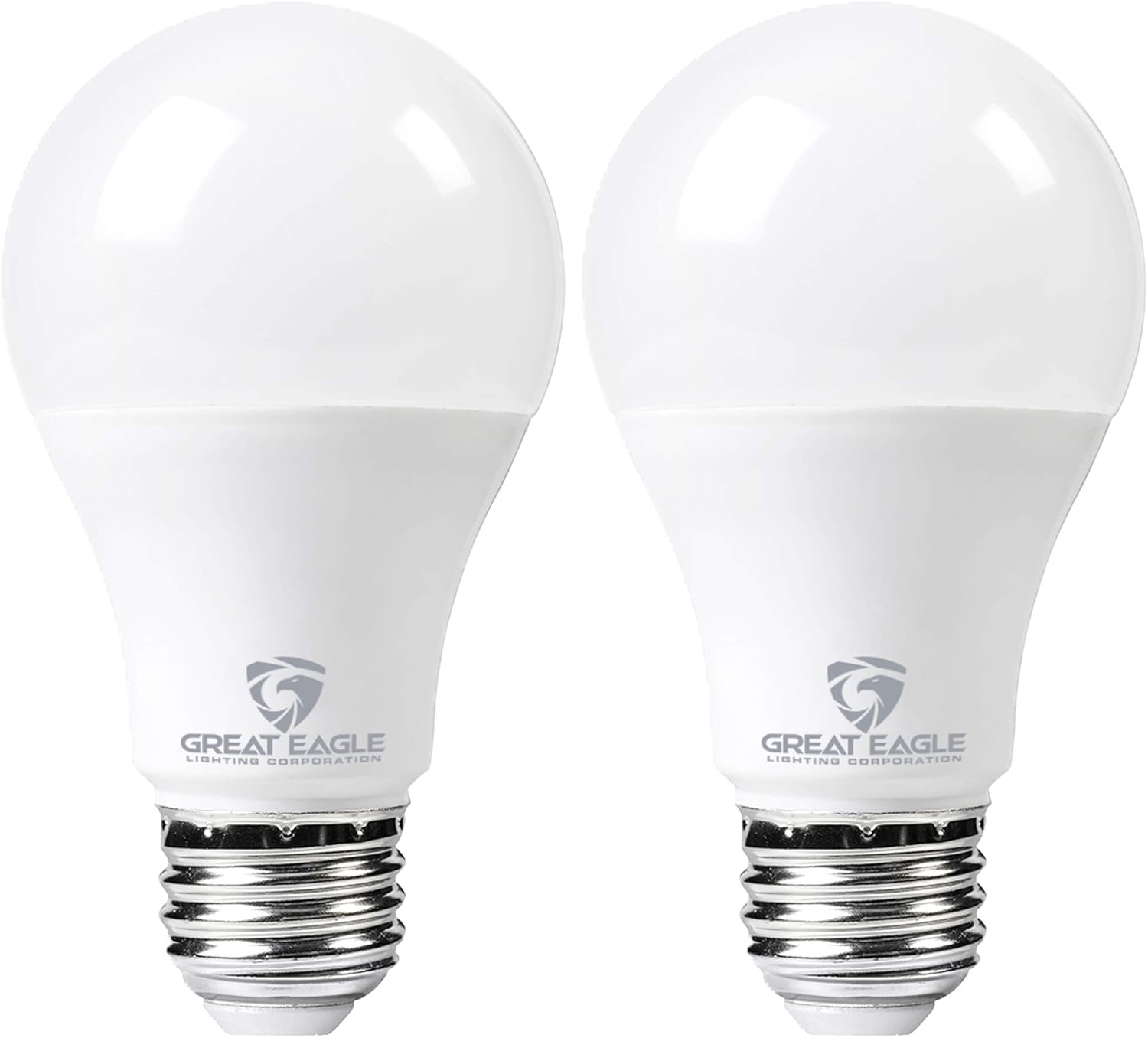 Great Eagle Lighting Corporation Super Bright 150W-200W LED Light Bulb 2600 Lumens, A21 Non-Dimmable 4000K Cool White, High Lumen, UL Listed (2 Pack)