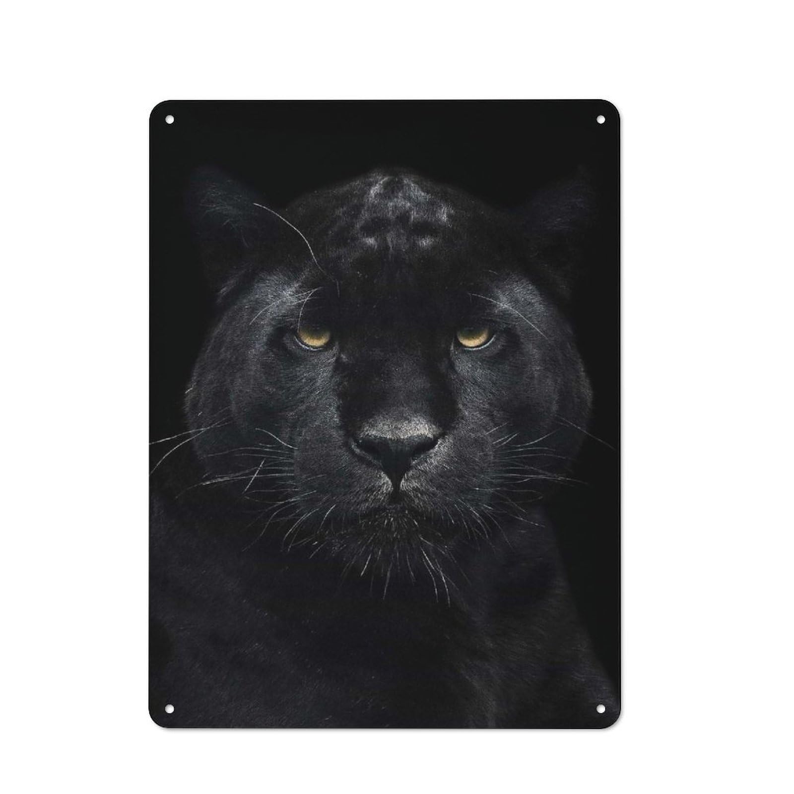 Junmoney Style-21 Black Panther Poster Rustic Tin Sign 40X30cm For Pub Or Café, For Collectors Building A Themed Wall Display