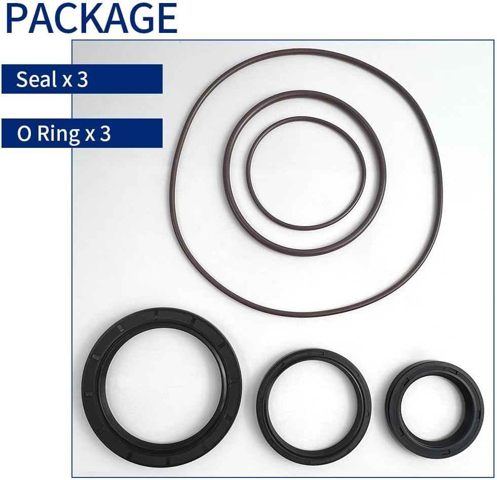Rear Differential Seal KIT Compatible with Yamaha Bear Tracker Big Bear Bruin Grizzly Wolverine Kodiak 250 350 400 450 OEM#93102-65277-00 93316-013Y0-00 93101-52116-00