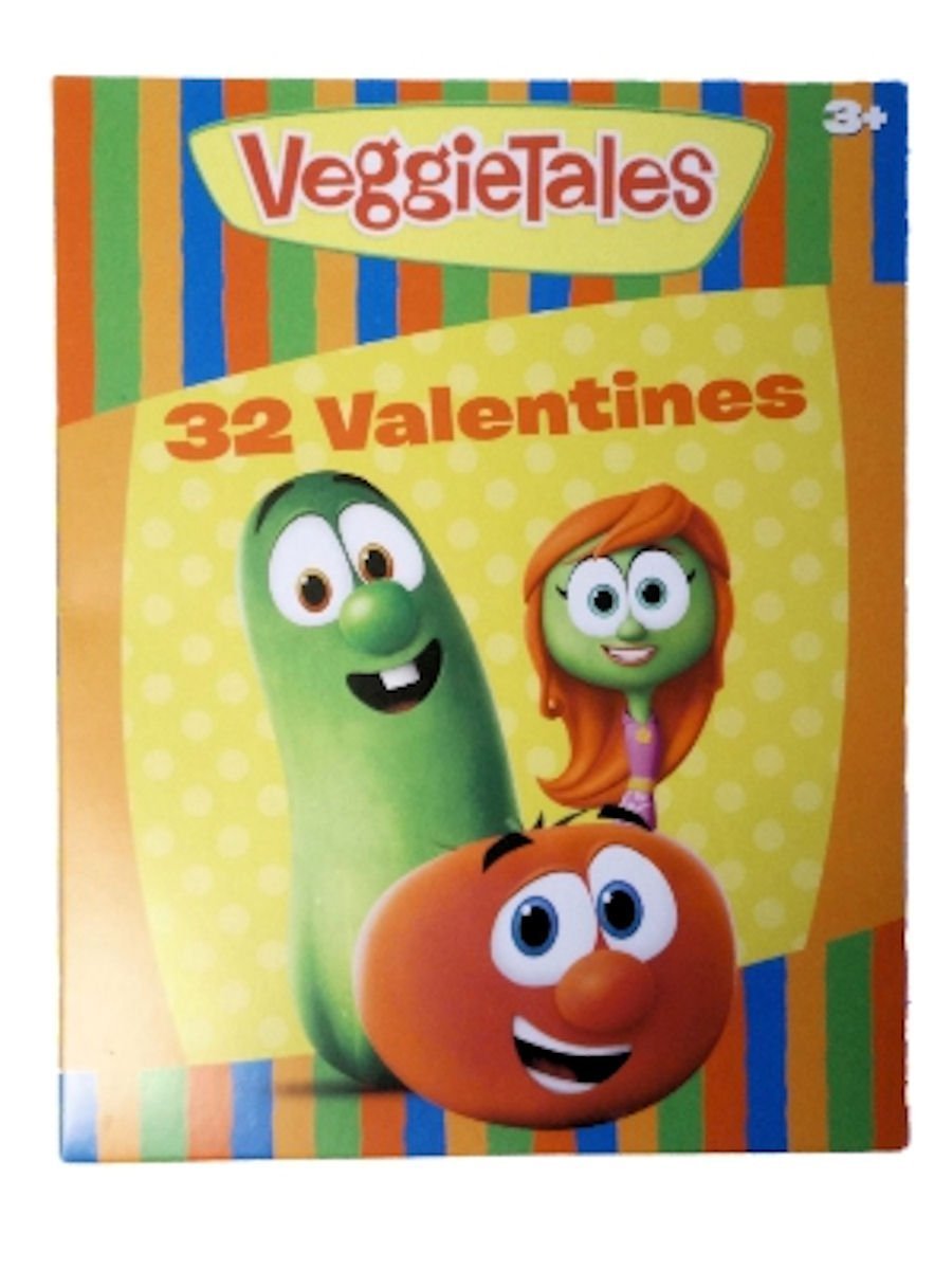 VeggieTales 32 Classroom Valentines Cards : Amazon.sg: Office Products