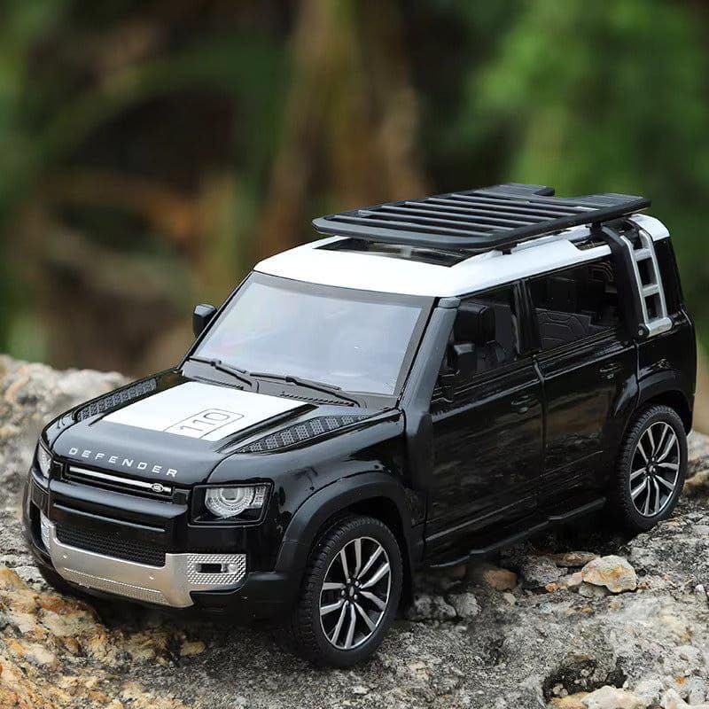 Image of Land Rover Defender 1:32 Model Car with Box, Zinc Alloy Pull Back Toy car with Sound and Light for Kids Boy Girl Gift [Colors as Per Stock] (Land Rover Defender 1:32)