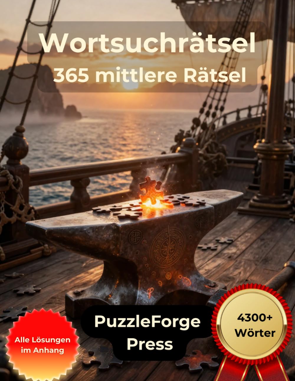 Wortsuchrätsel - 365 mittlere Rätsel: Großdruck für Erwachsene und Senioren | 365 Tage Rätselspaß | 2 Rätsel pro Seite | Mit Lösungen im Buch | ... für Konzentration & Gehirntraining)