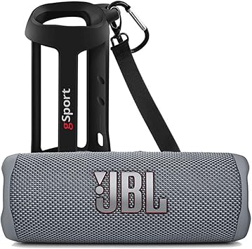 JBL FLIP 6 Waterproof Portable Speaker Bundle with gSport Silicone Sleeve Gray