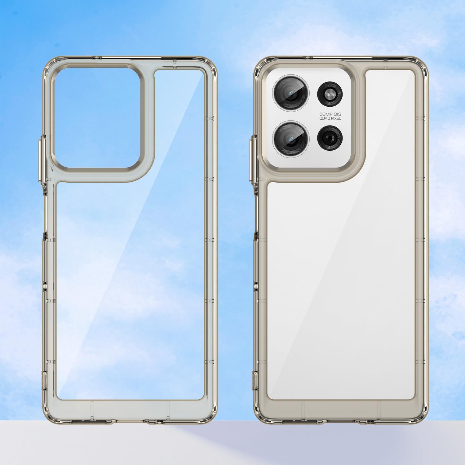 Custodia Per Motorola Moto G75 5G – Cover Posteriore In Policarbonato Satinato E Telaio TPU – Versione Magnetica Disponibile – Nero