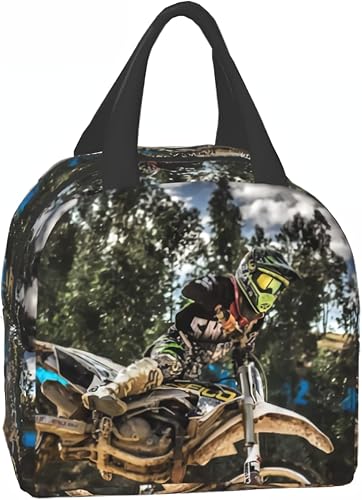 Miniatura 9 de Giwawa Bolsa de almuerzo con aislamiento para motocross para hombres, motocicleta y carrera, bolsa Bento, contenedor de alimentos para motociclistas