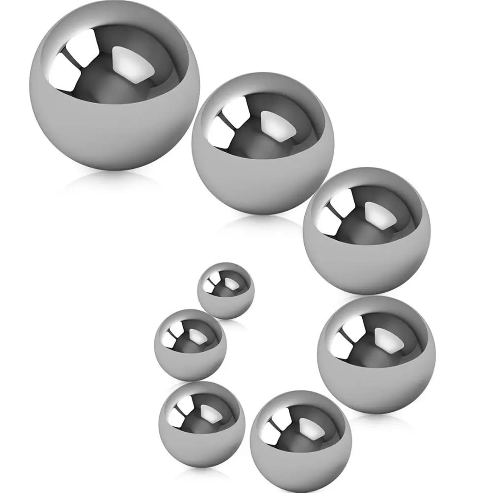 Sfera in acciaio inossidabile 304 con diametro 0,4 mm 0,5 mm 1 mm - 10 mm Sfere for cuscinetti Piccola sfera liscia e solida(100Pcs,6.2mm)