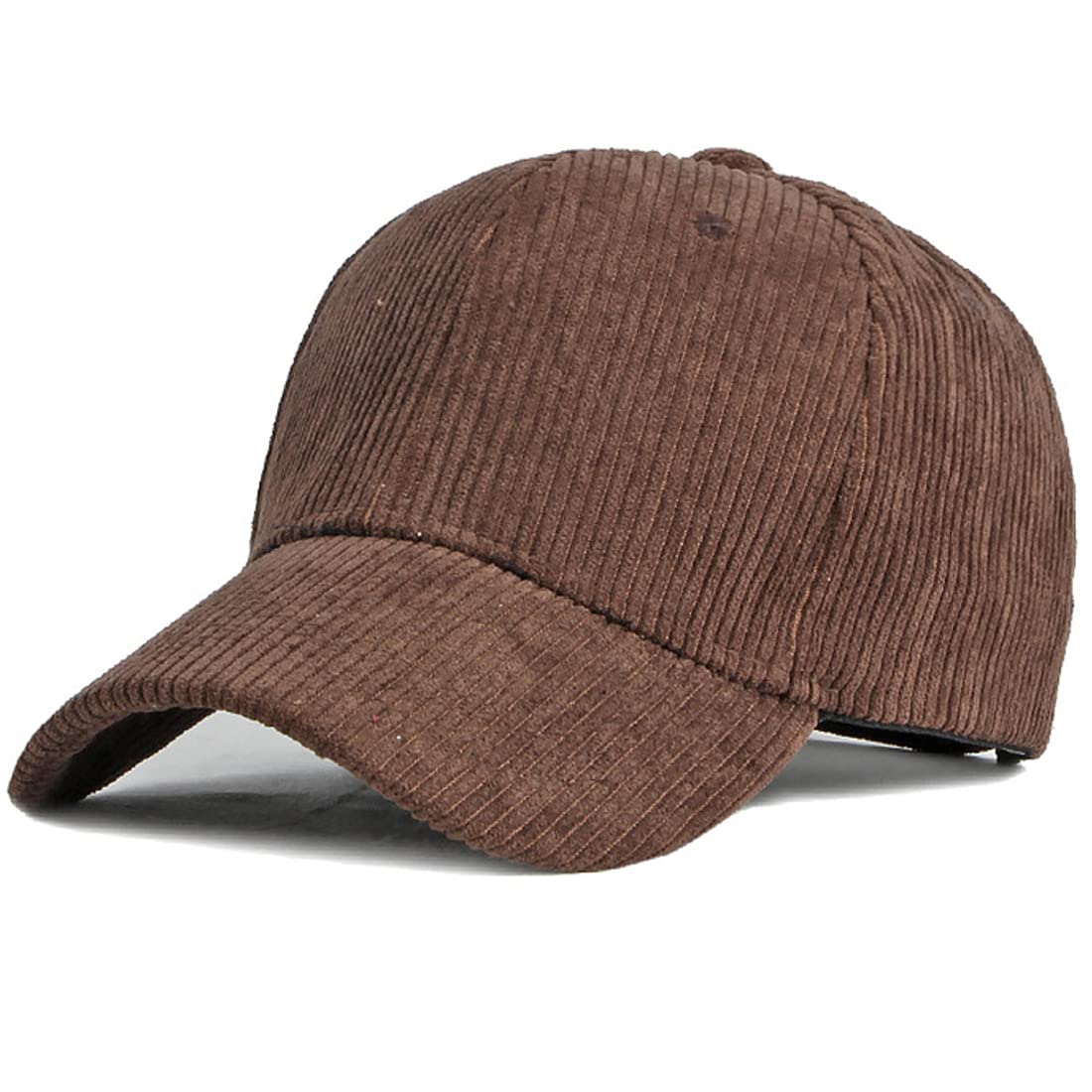 XRDSS Unisex Corduroy Baseball Cap Adjustable Classic Sports Hat Outdoor Solid Caps (Coffee)