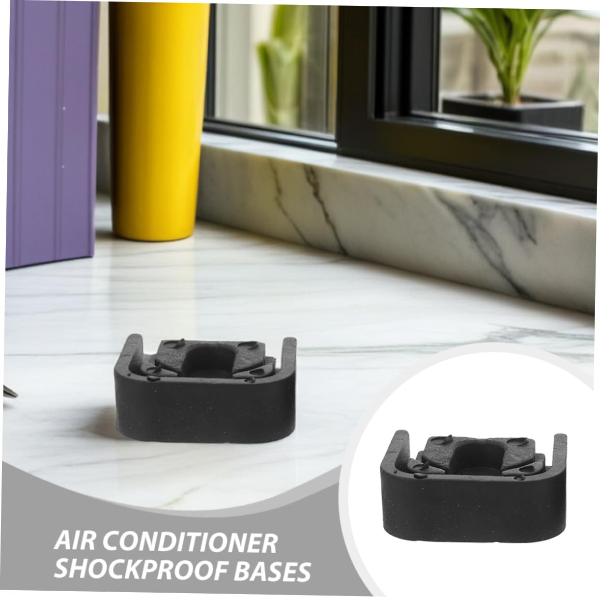 16 Pezzi Gommini Antivibranti in Gomma per Condizionatori e Treadmill Tappetini Isolanti Resistenti alle Intemperie per Compressori Lavatrice Asciugatrice e Hvac