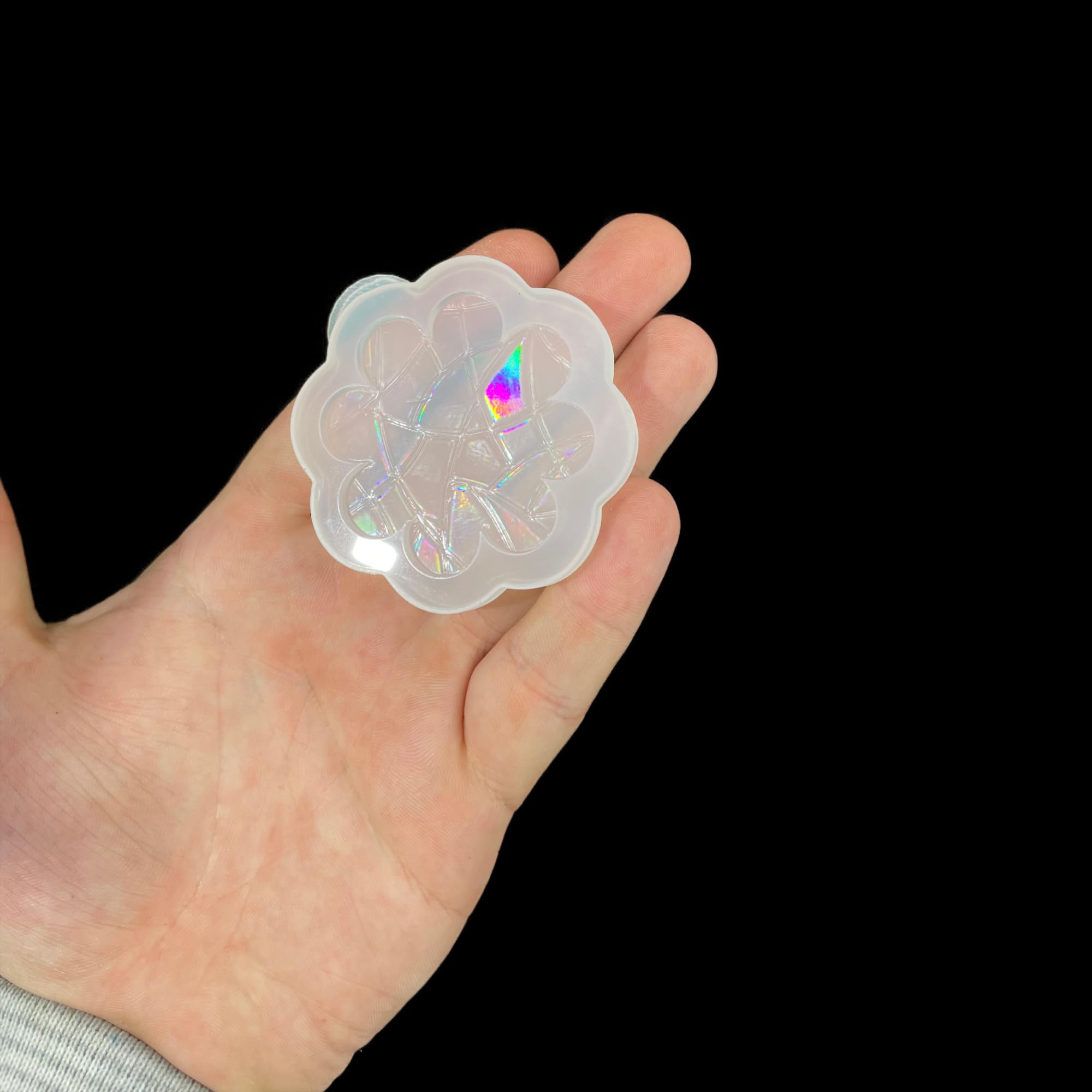 Stampo In Silicone Per Sottobicchieri A Forma Di Rosa, Stampi Per Resina Epossidica E Cristallo, Creazione Di Gioielli E Decorazioni Fai Da Te, Effetto Olografico, Morbido E Rilasciabile