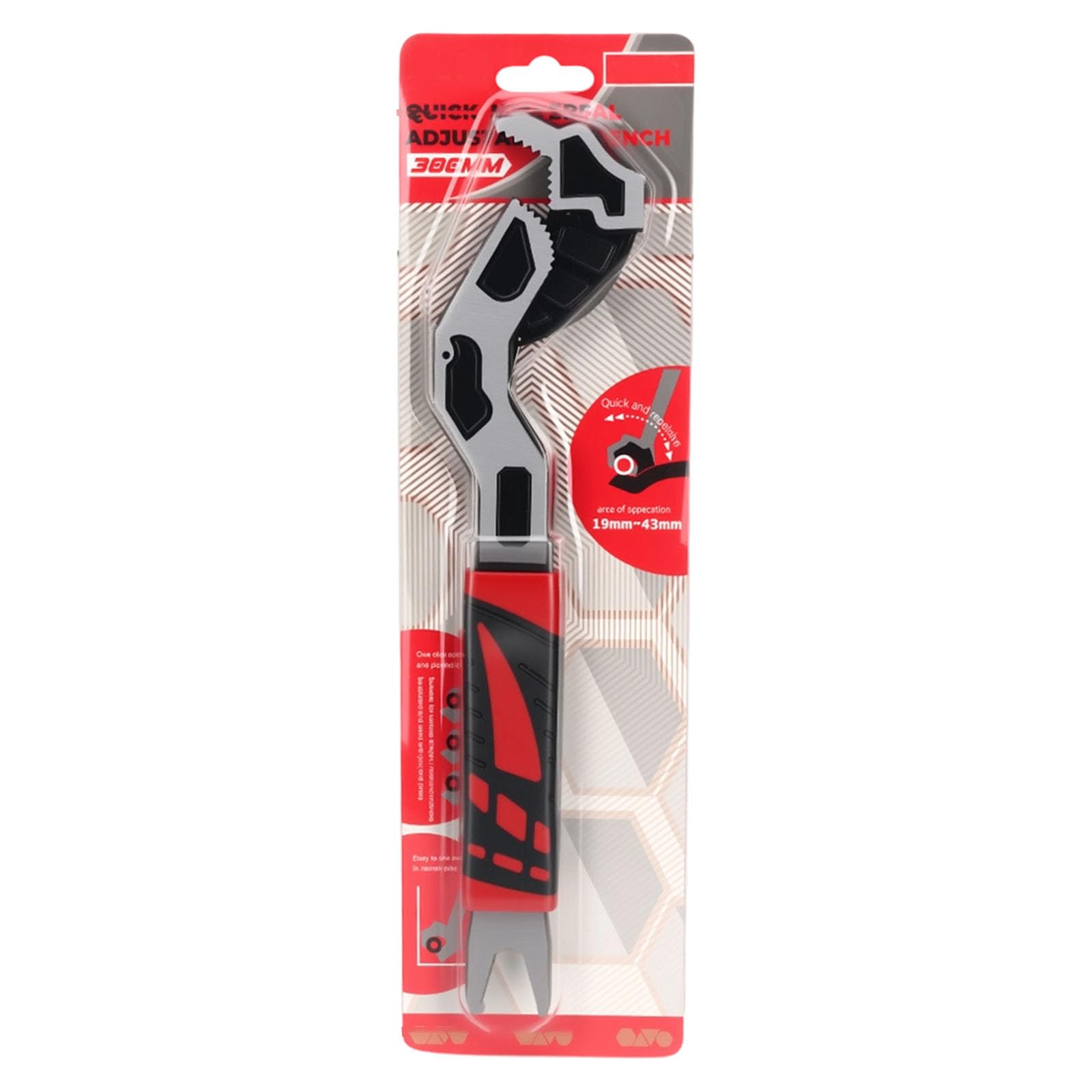 Rgybao E Tripl Sid Jaw Adjustabl Spanner Selflocking Wrench Rgonomic Grip For Secur Nut Bolt Maintenanc Pip Clamp Multifunctional