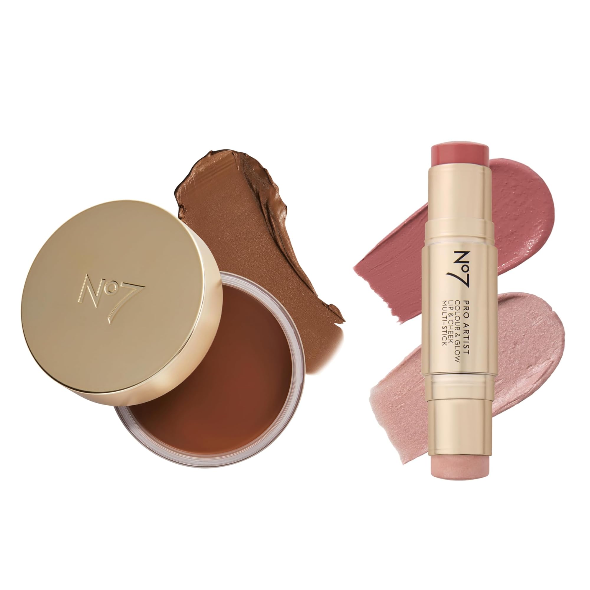 Amazon.com: No7 Pro Artist Bronze & Glow Duo - Soft Glow Cream