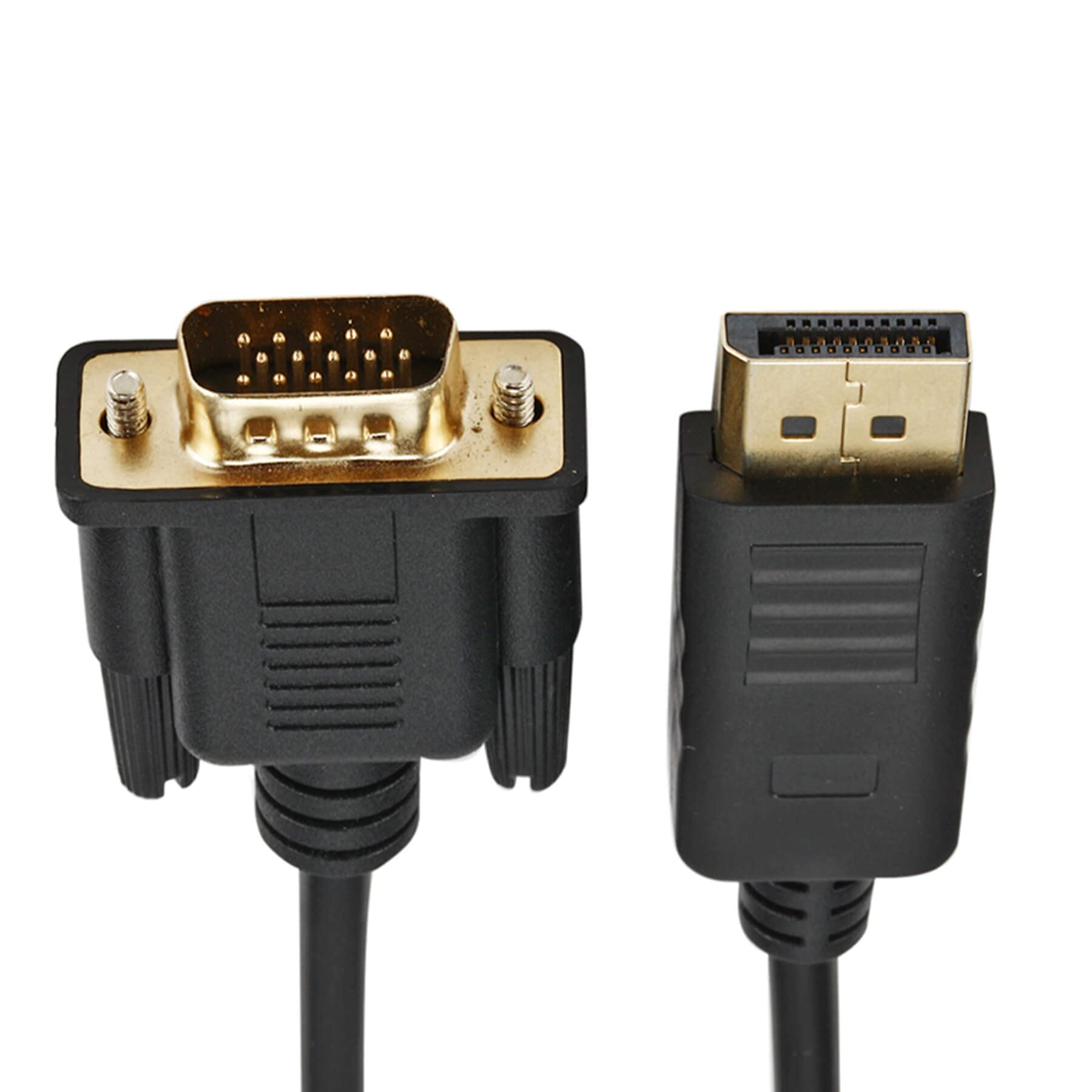 Retoo Cavo da DisplayPort a VGA da 1,8 m, 1080p 60Hz, Full HD, cavo DP a VGA placcato in oro, compatibile con Dell, Lenovo, laptop, PC, TV, Windows, nero, 1920x1080 / 1920x1200