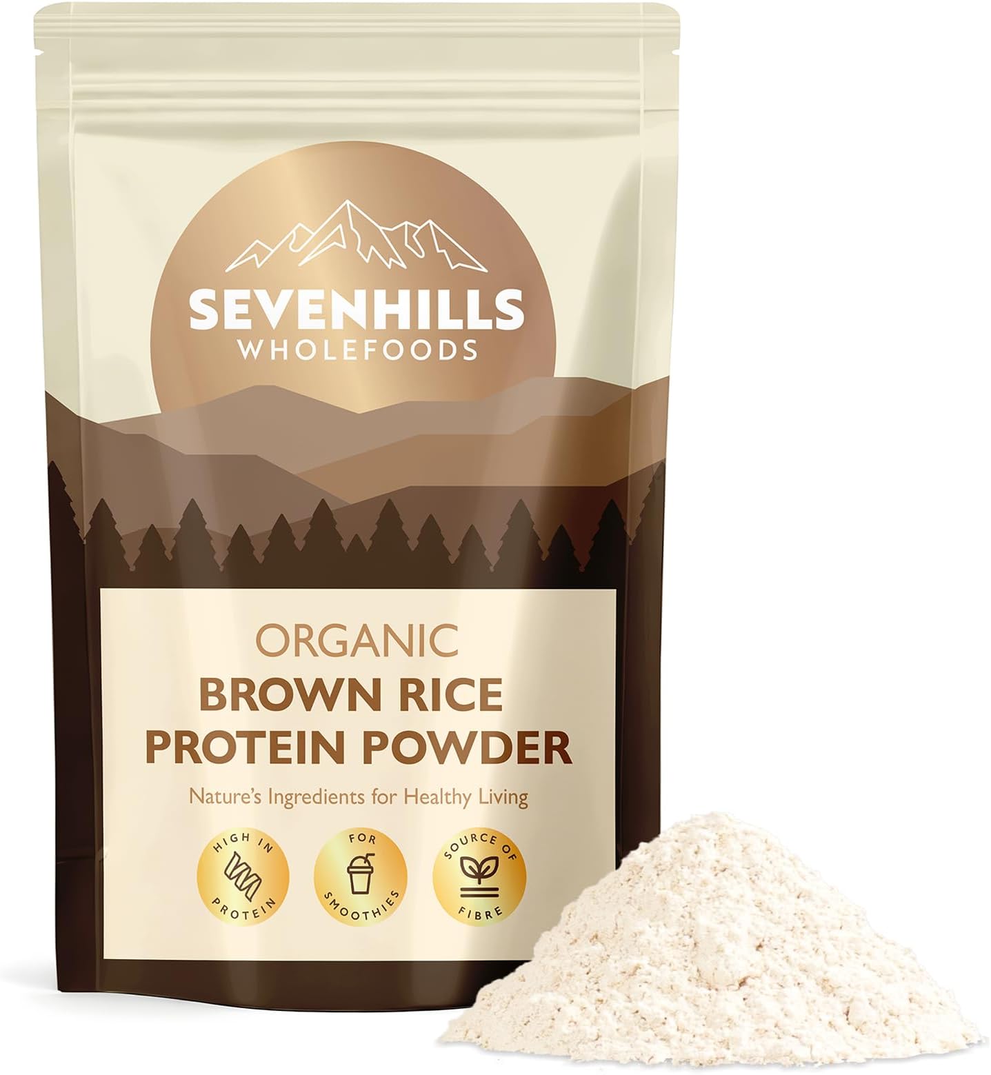 Organic Brown Rice Protein Powder 1kg - 84% Protein Content, Vegan, Natural, Plain & Unsweetened, Dairy Free, Gluten Free, Plant Based, No Additives or Preservatives, Non-GMO