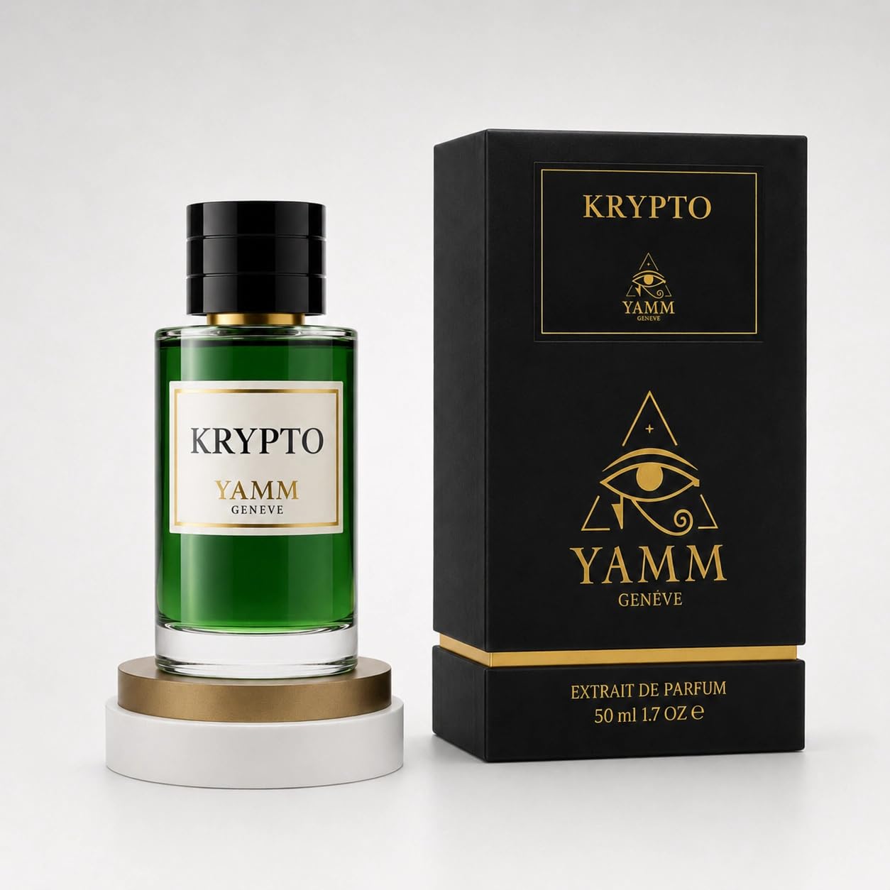 Krypto – Estratto di profumo Mandorla & Sandalo – 50 ml | Fragranza unisex cremosa e cipriata con fava tonka, aldeidi, iris, gelsomino, mandorla, cedro e sandalo.